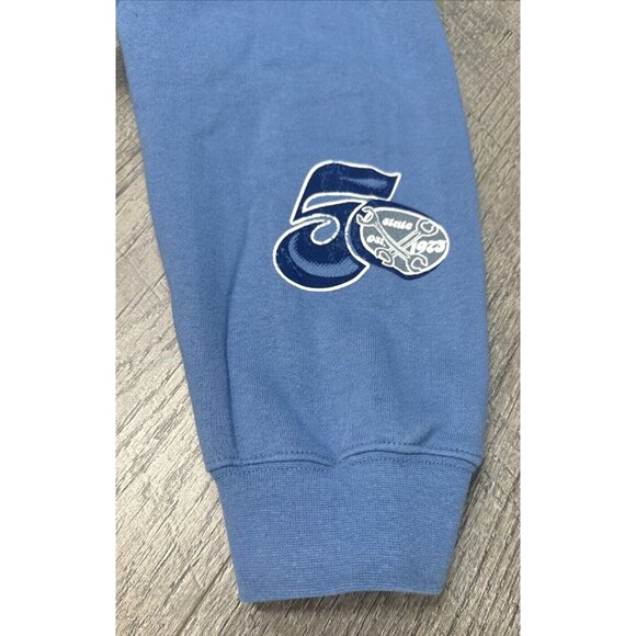 Vintage JNCO Style Hoodie Mens Medium Blue Muscle Car Sweatshirt Top Heavy NEW - Picture 4 of 11